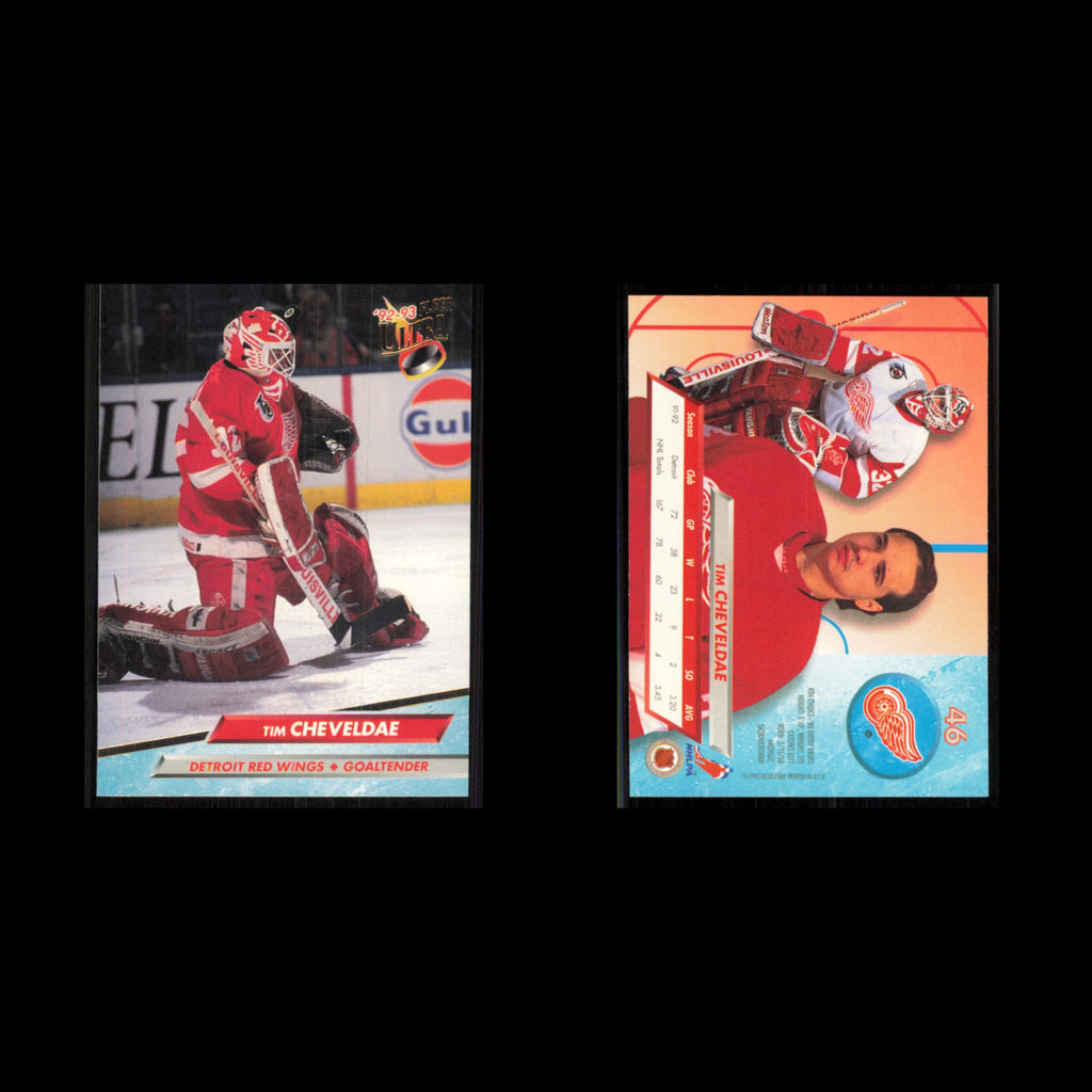 Tim Cheveldae #46 1992 Fleer Ultra Detroit Red Wings Hockey Card NHL NM
