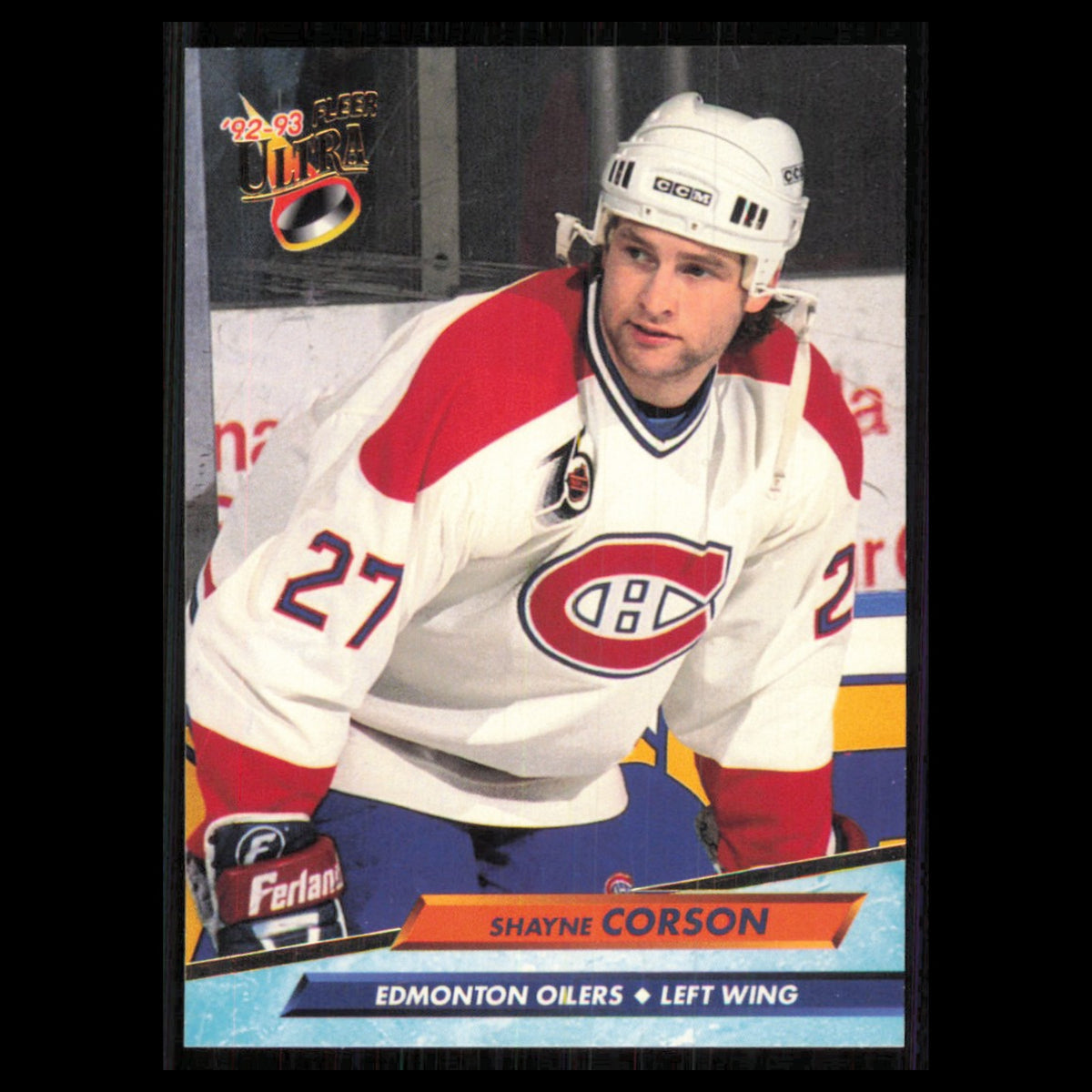 Shayne Corson #57 1992 Fleer Ultra Edmonton Oilers Hockey Card NHL NM