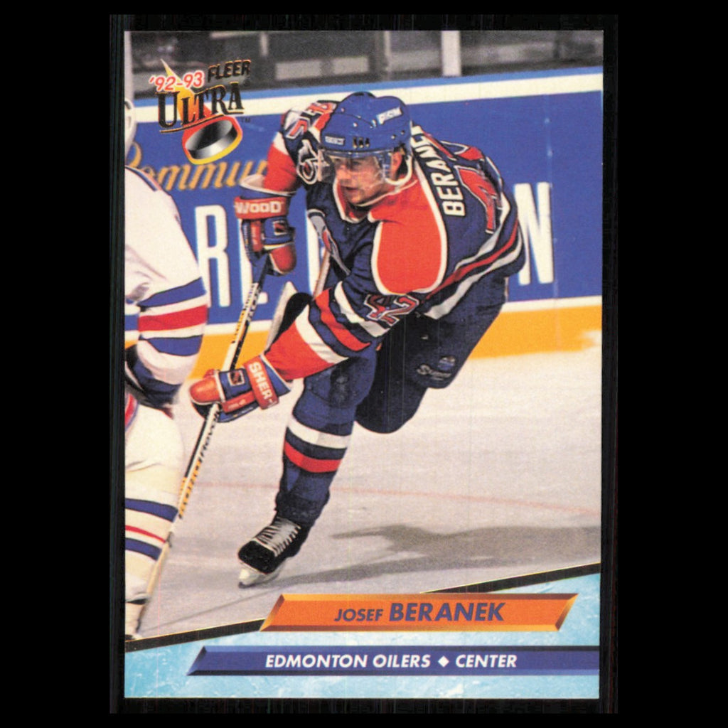 Josef Beranek #56 1992 Fleer Ultra Edmonton Oilers Hockey Card NHL NM