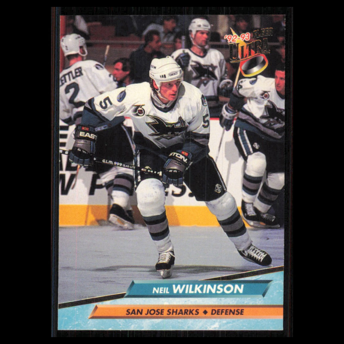 Neil Wilkinson #198 1992 Fleer Ultra San Jose Sharks Hockey Card NHL NM