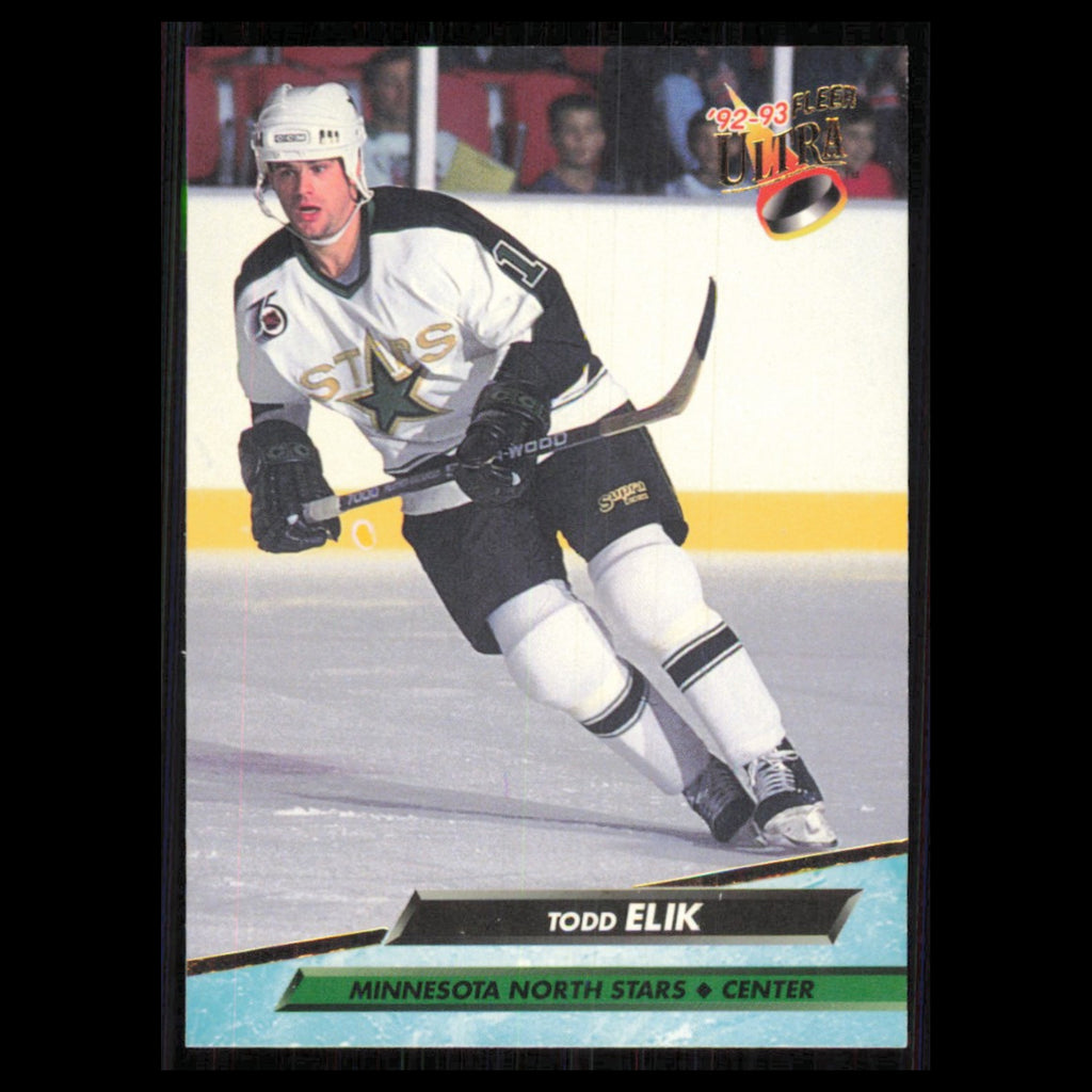 Todd Elik #93 1992 Fleer Ultra Minnesota North Stars Hockey Card NHL NM
