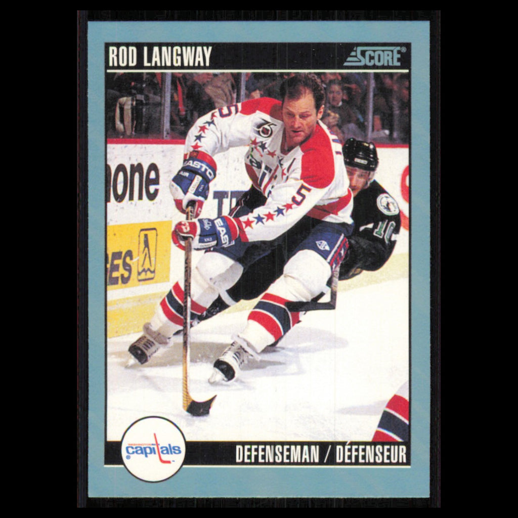 Rod Langway #143 1992 Score Canadian Washington Capitals Hockey Card NHL NM