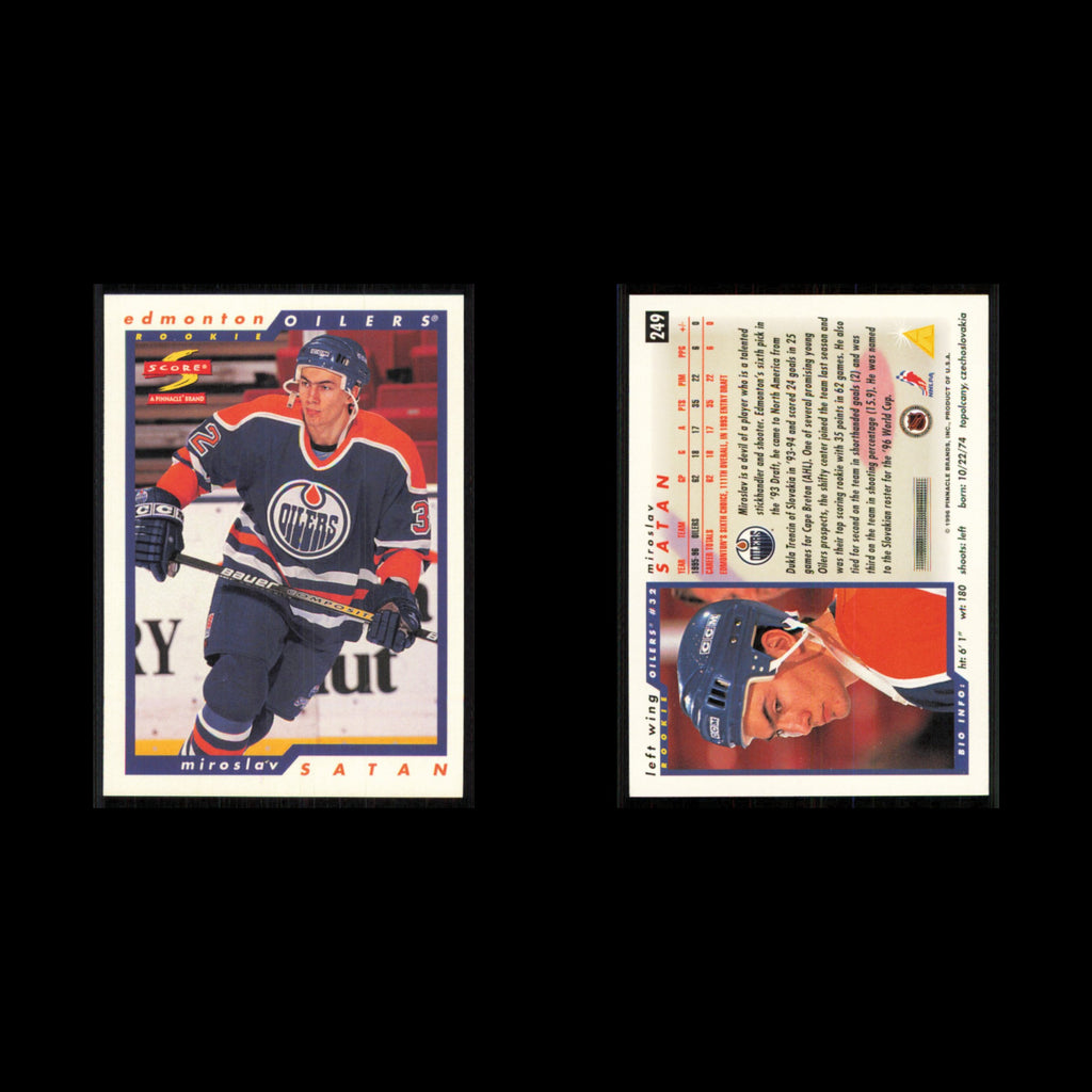 Miroslav Satan #249 1996 Score Edmonton Oilers Hockey Card NHL NM