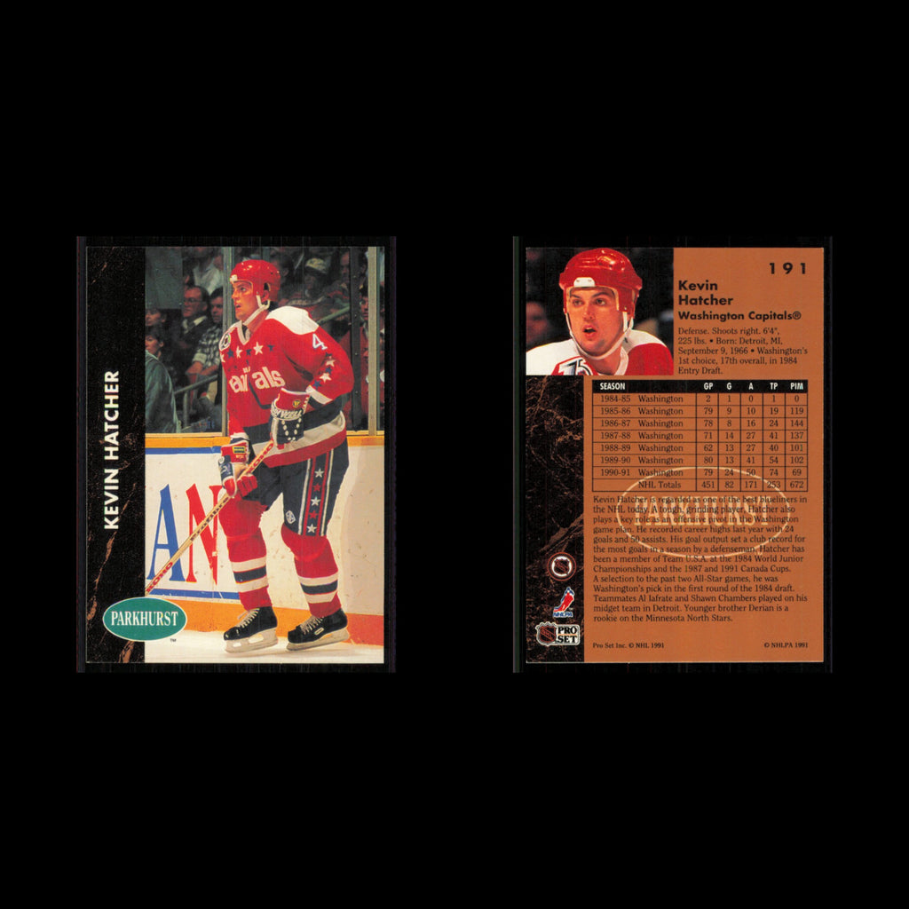 Kevin Hatcher #191 1991 Parkhurst Washington Capitals Hockey Card NHL NM