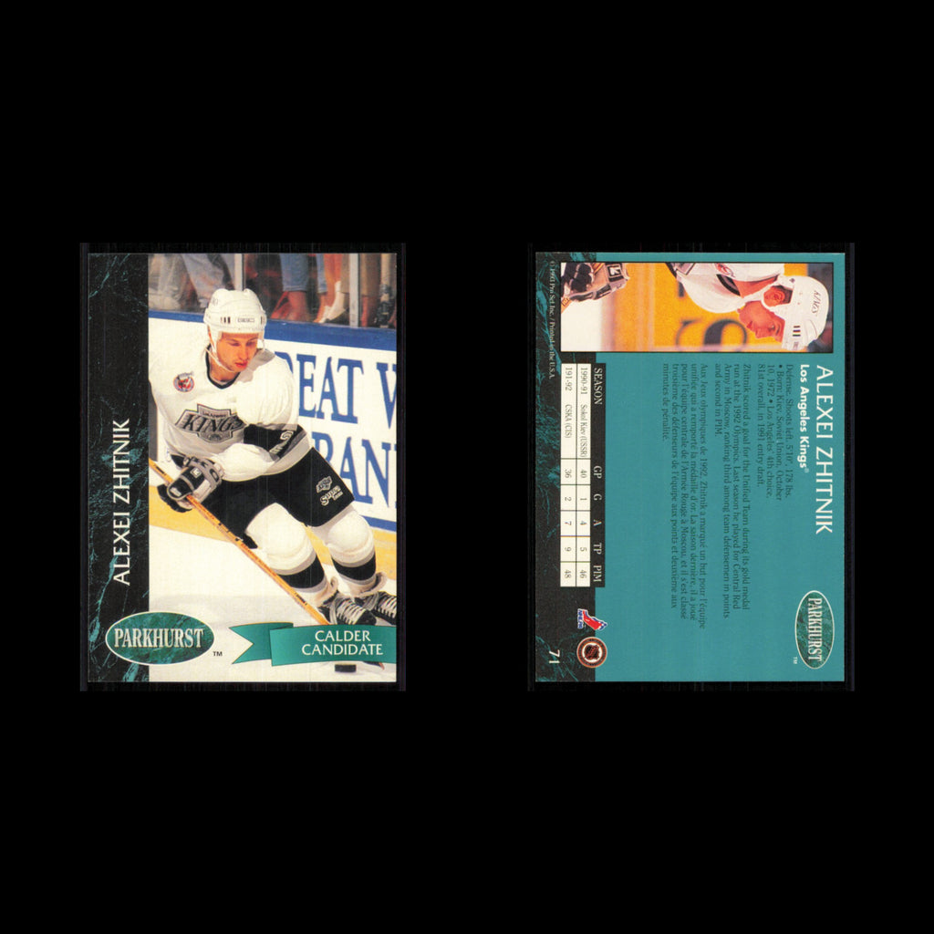Alexei Zhitnik #71 1992 Parkhurst Los Angeles Kings Hockey Card NHL NM