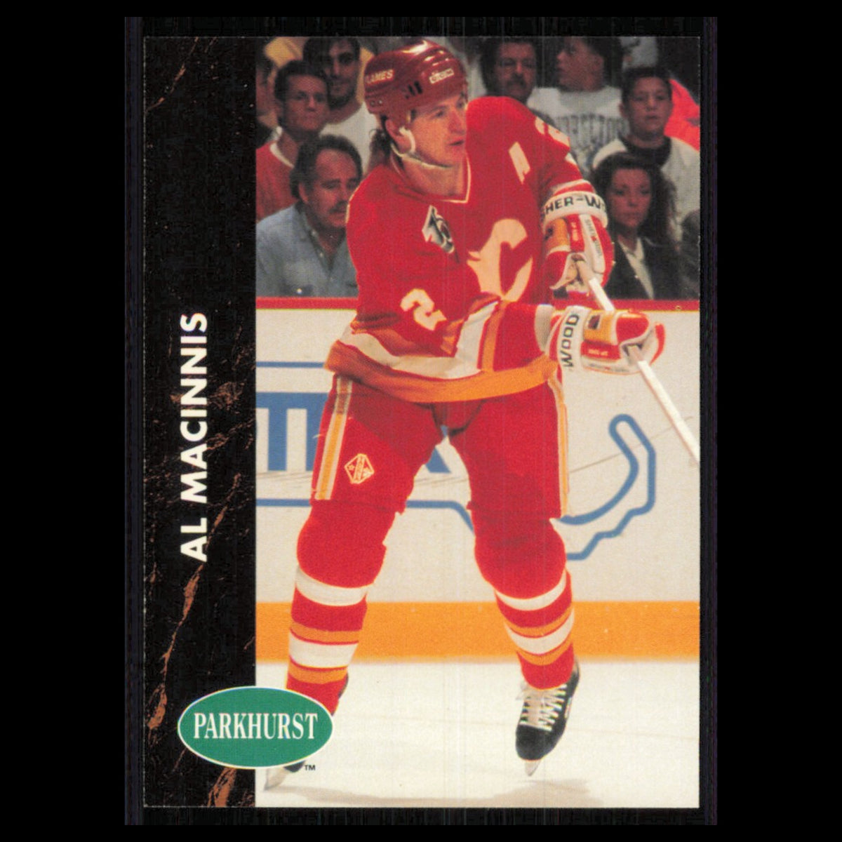 Al MacInnis #28 1991 Parkhurst Calgary Flames Hockey Card NHL NM