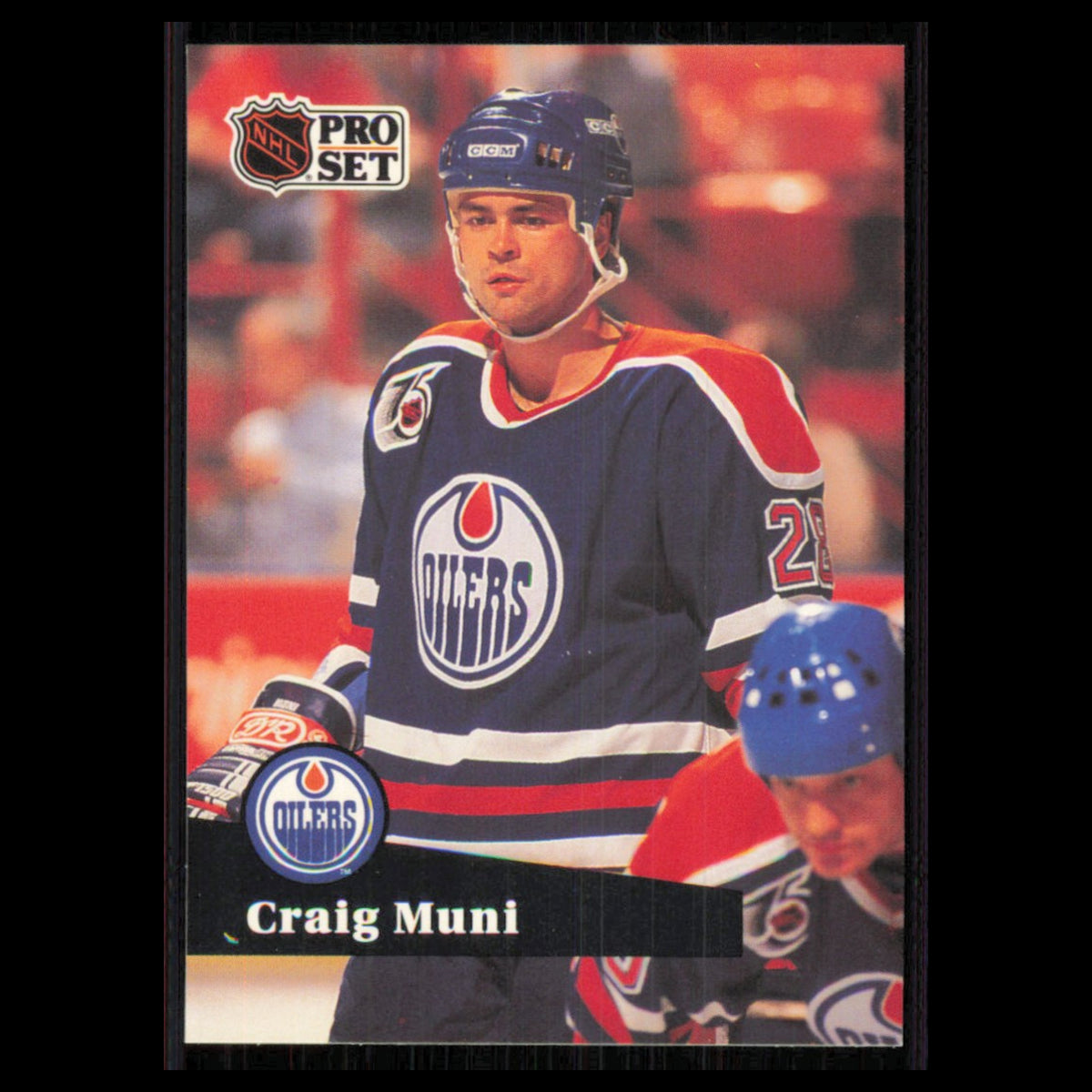 Craig Muni #382 1991 Pro Set Edmonton Oilers Hockey Card NHL NM