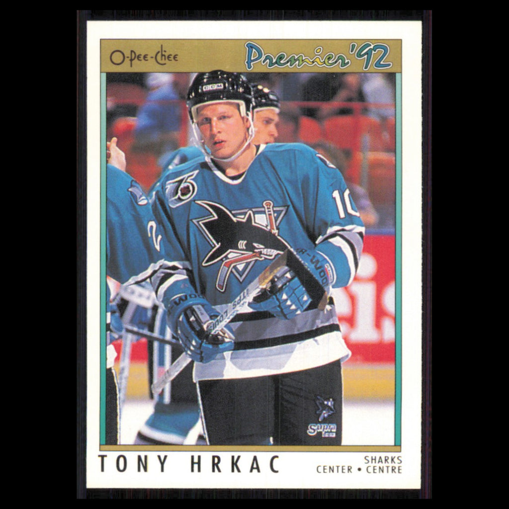 Tony Hrkac #40 1991 O-Pee-Chee Premier San Jose Sharks Hockey Card NHL NM