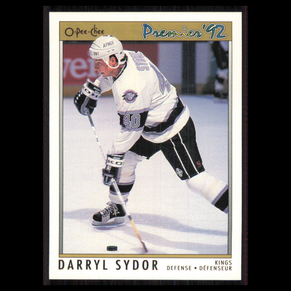 Darryl Sydor #90 1991 O-Pee-Chee Premier Los Angeles Kings Hockey Card NHL NM