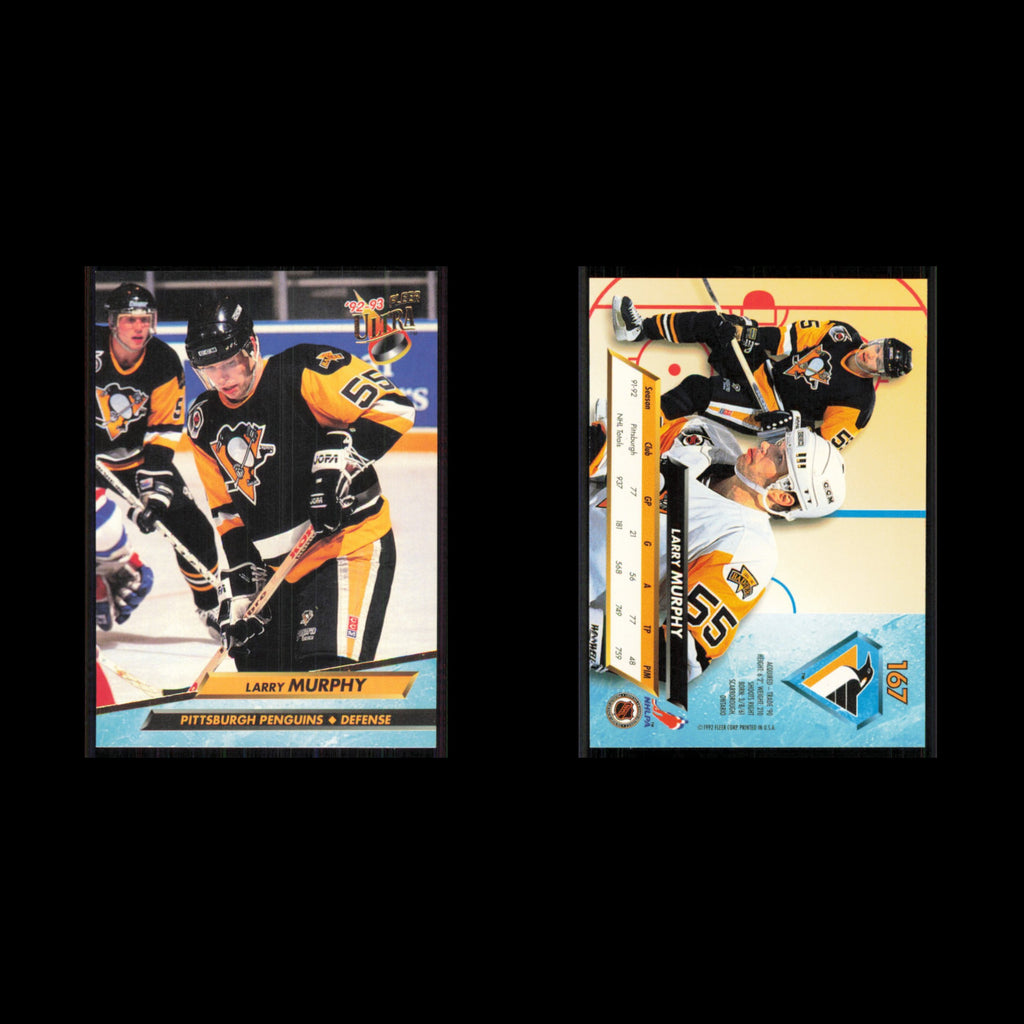Larry Murphy #167 1992 Fleer Ultra Pittsburgh Penguins Hockey Card NHL NM
