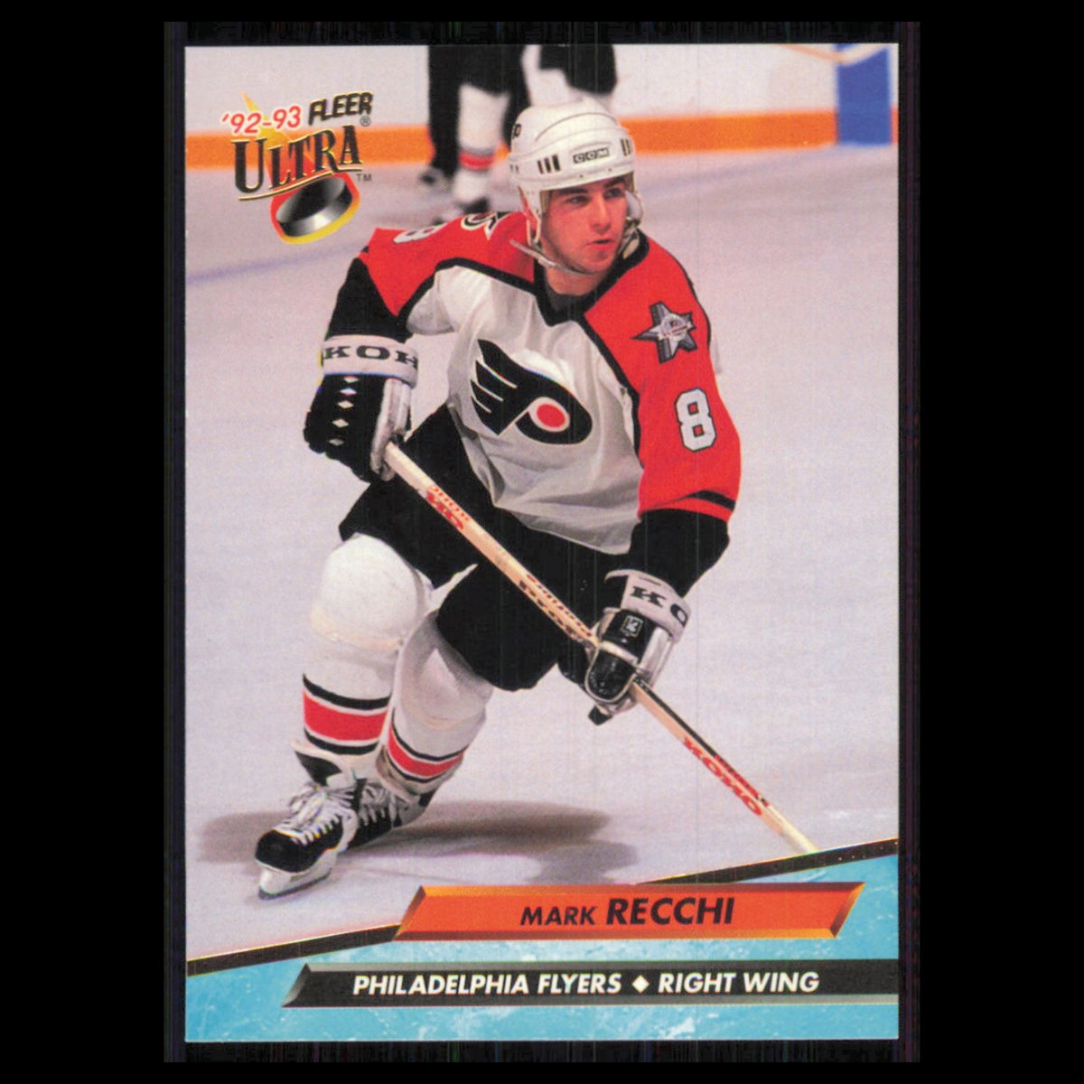Mark Recchi #158 1992 Fleer Ultra Philadelphia Flyers Hockey Card NHL NM