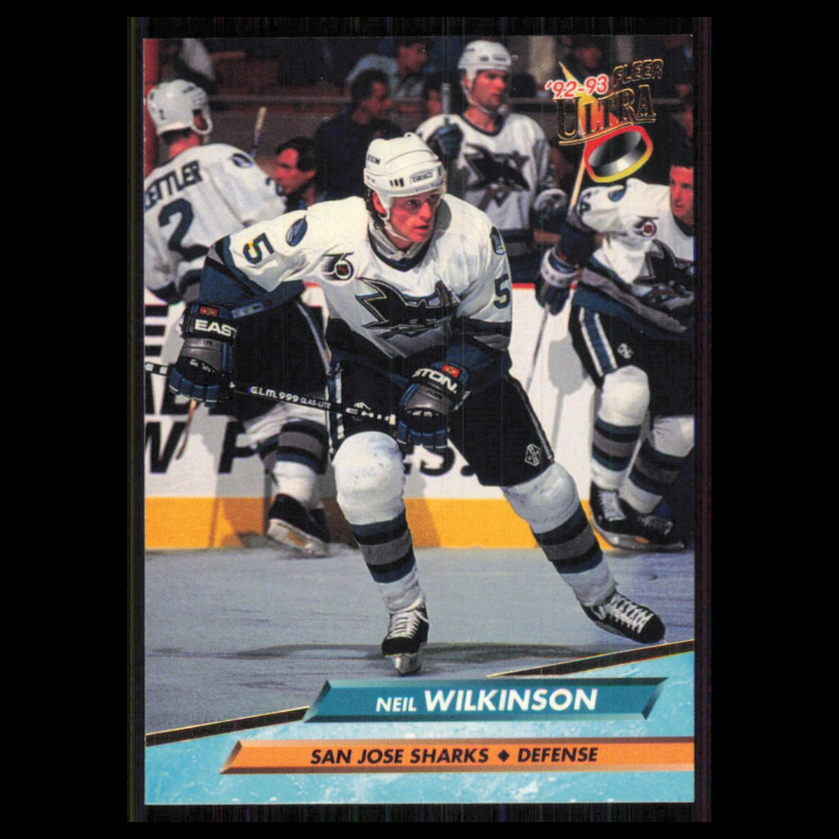 Neil Wilkinson #198 1992 Fleer Ultra San Jose Sharks Hockey Card NHL NM