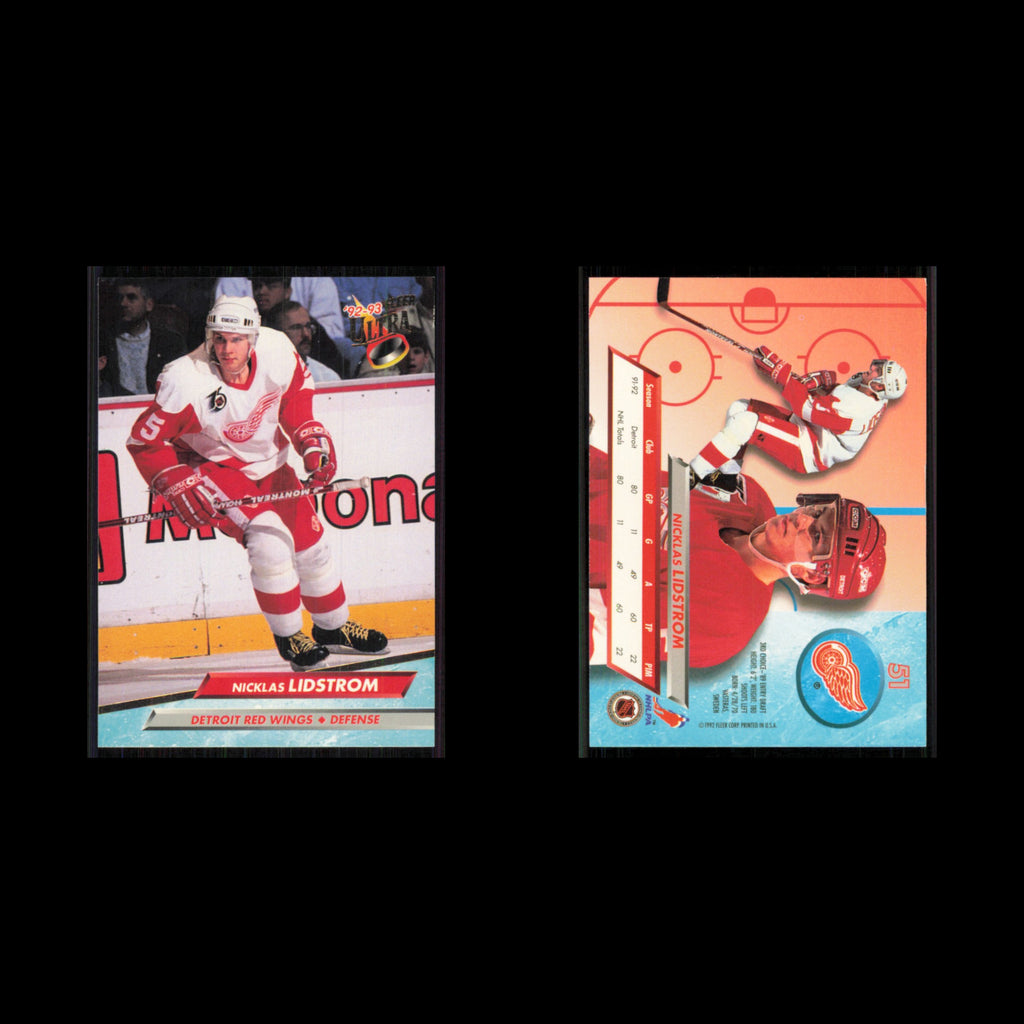 Nicklas Lidstrom #51 1992 Fleer Ultra Detroit Red Wings Hockey Card NHL NM