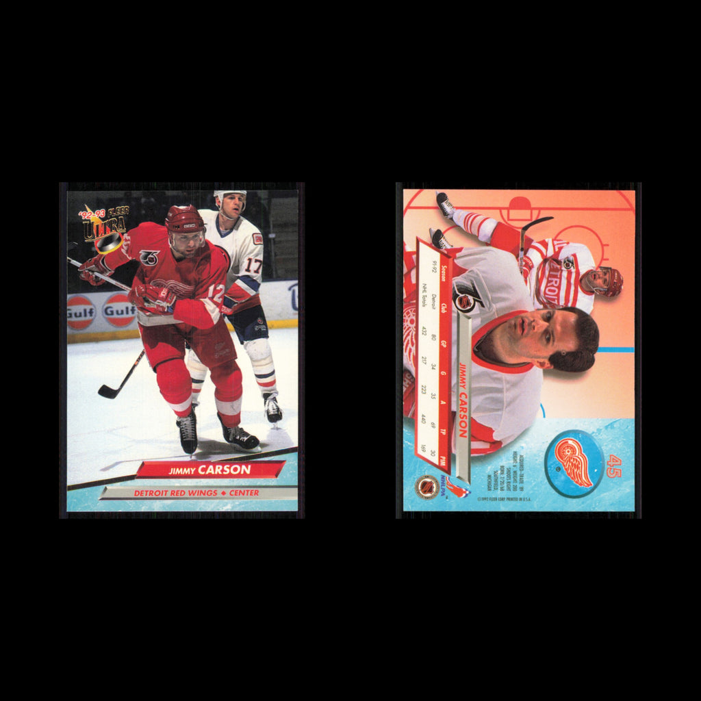 Jimmy Carson #45 1992 Fleer Ultra Detroit Red Wings Hockey Card NHL NM