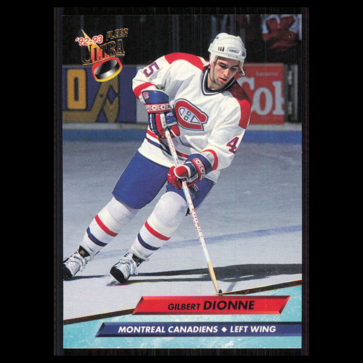 Gilbert Dionne #105 1992 Fleer Ultra Montreal Canadiens Hockey Card NHL NM