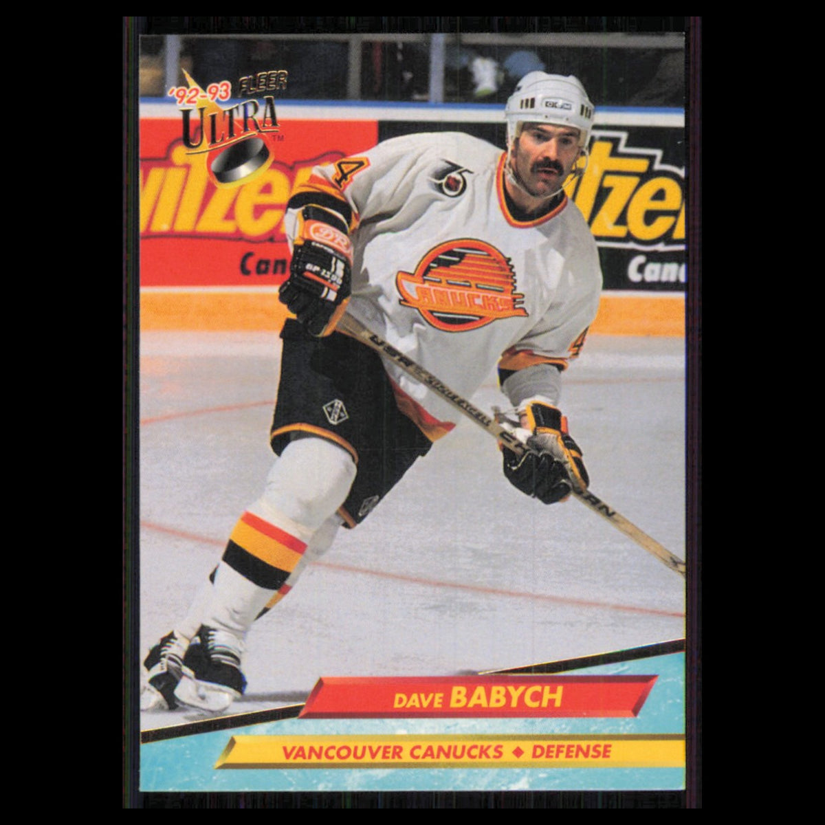 Dave Babych #218 1992 Fleer Ultra Vancouver Canucks Hockey Card NHL NM