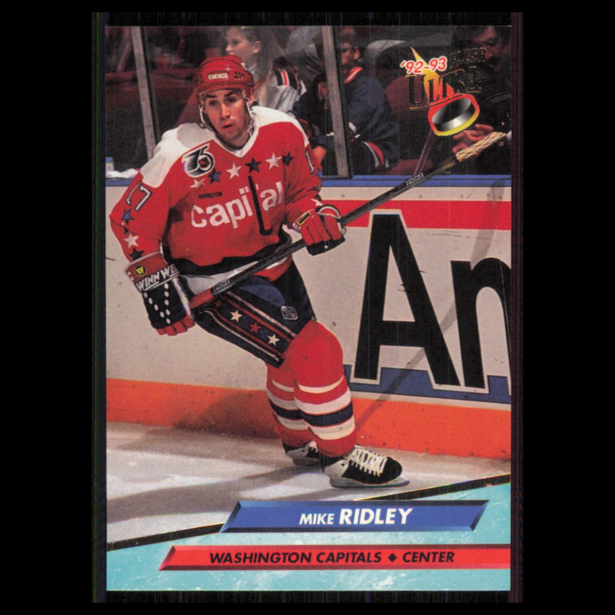 Mike Ridley #238 1992 Fleer Ultra Washington Capitals Hockey Card NHL NM
