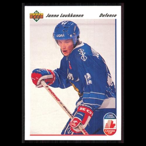 Janne Laukkanen Rookie #22 1991 Upper Deck Finland Hockey Card NHL NM