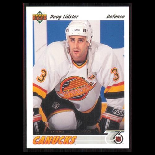 Doug Lidster #290 1991 Upper Deck Vancouver Canucks Hockey Card NHL NM