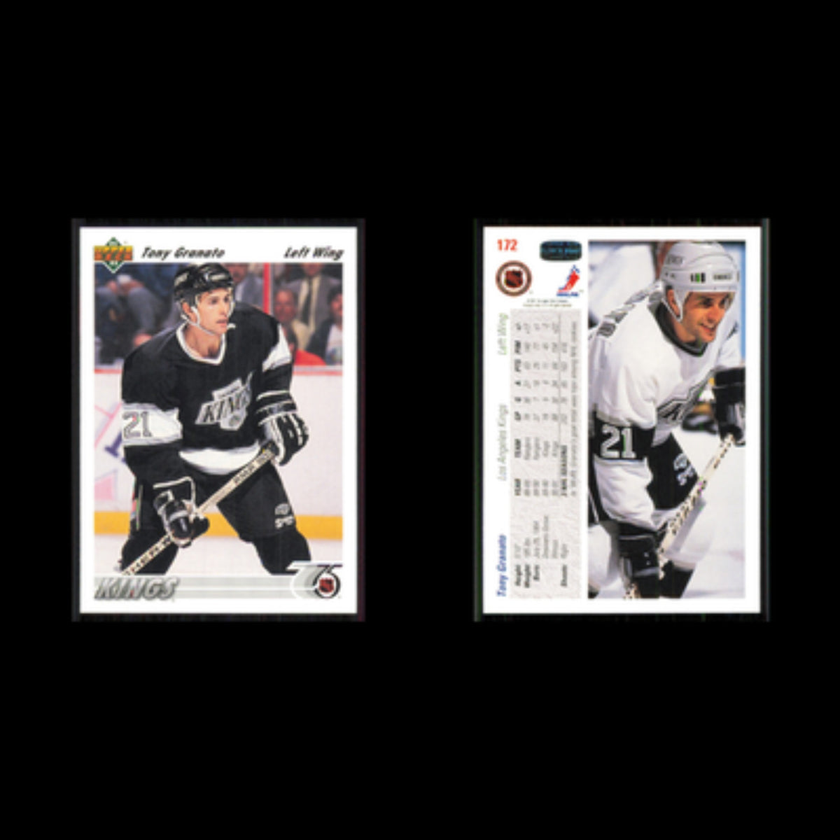 Tony Granato #172 1991 Upper Deck Los Angeles Kings Hockey Card NHL NM
