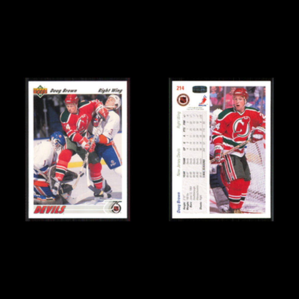 Doug Brown #214 1991 Upper Deck New Jersey Devils Hockey Card NHL NM