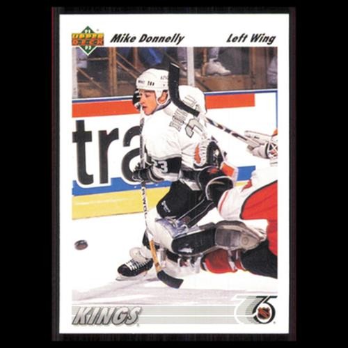 Mike Donnelly Rookie #420 1991 Upper Deck Los Angeles Kings Hockey Card NHL NM
