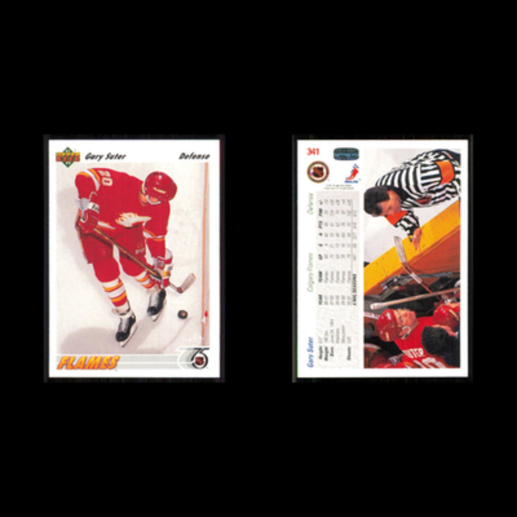 Gary Suter #341 1991 Upper Deck Calgary Flames Hockey Card NHL NM