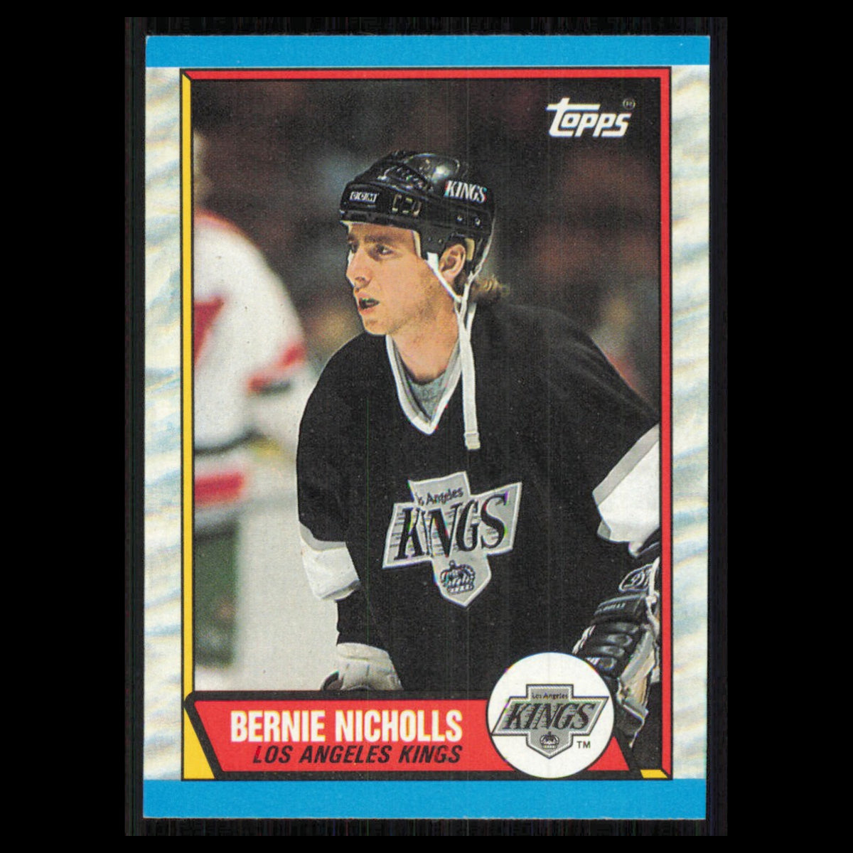 Bernie Nicholls #47 1989 Topps Los Angeles Kings Hockey Card NHL NM