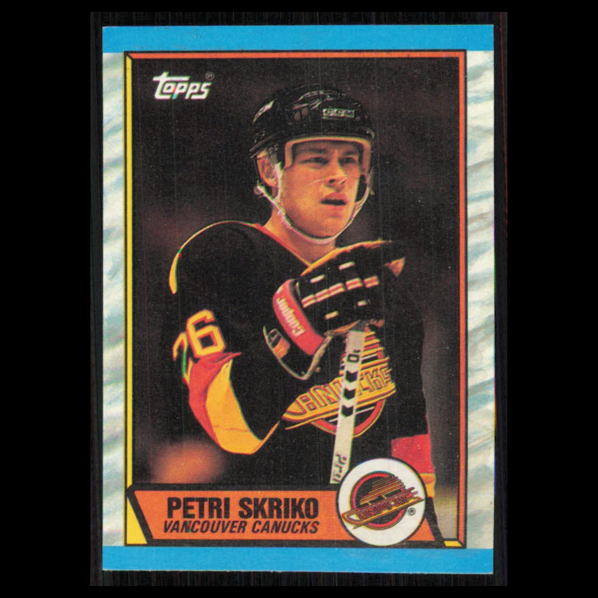 Petri Skriko #33 1989 Topps Vancouver Canucks Hockey Card NHL NM