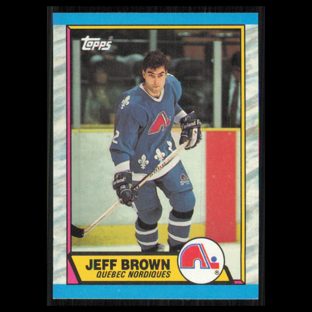Jeff Brown #28 1989 Topps Quebec Nordiques Hockey Card NHL NM