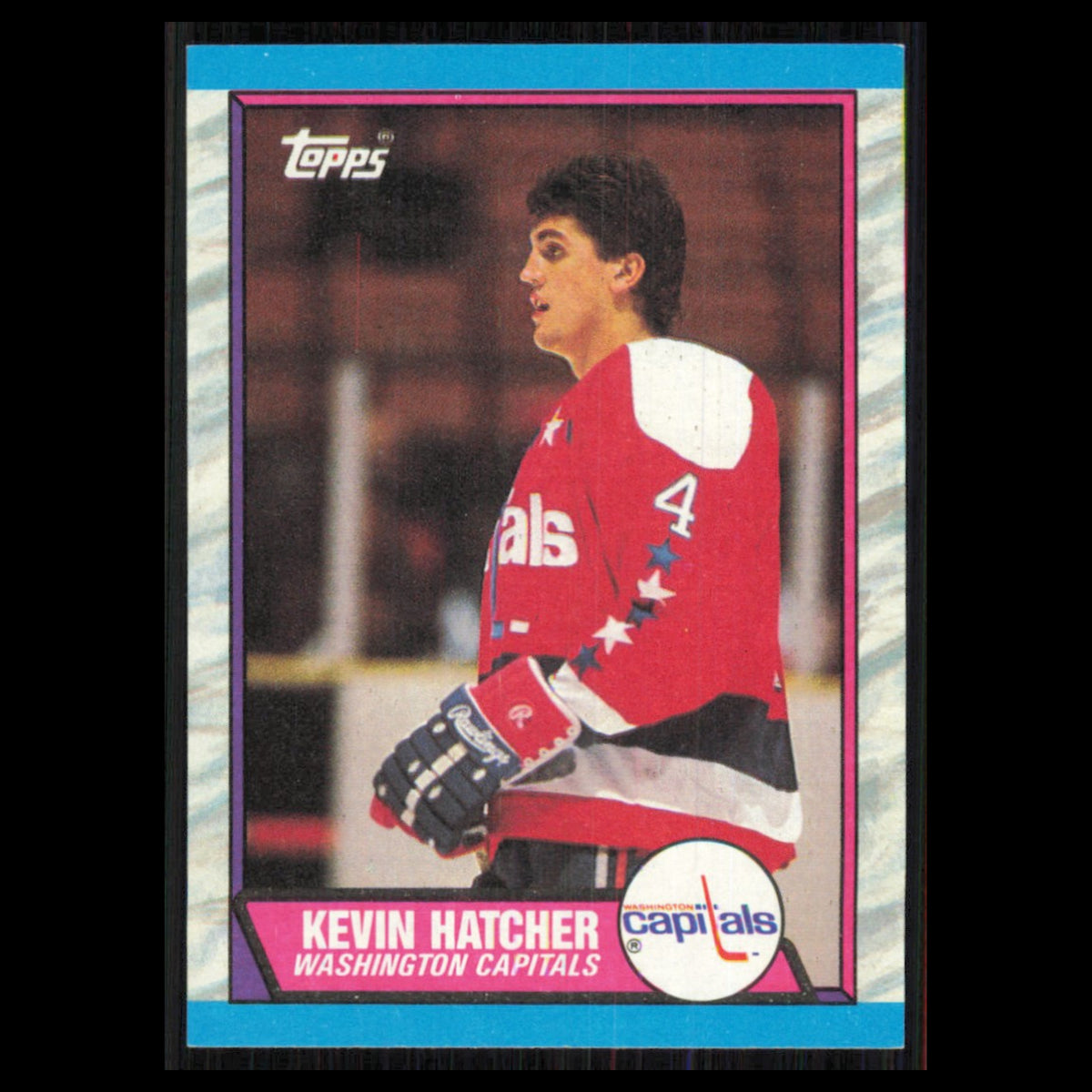 Kevin Hatcher #146 1989 Topps Washington Capitals Hockey Card NHL NM