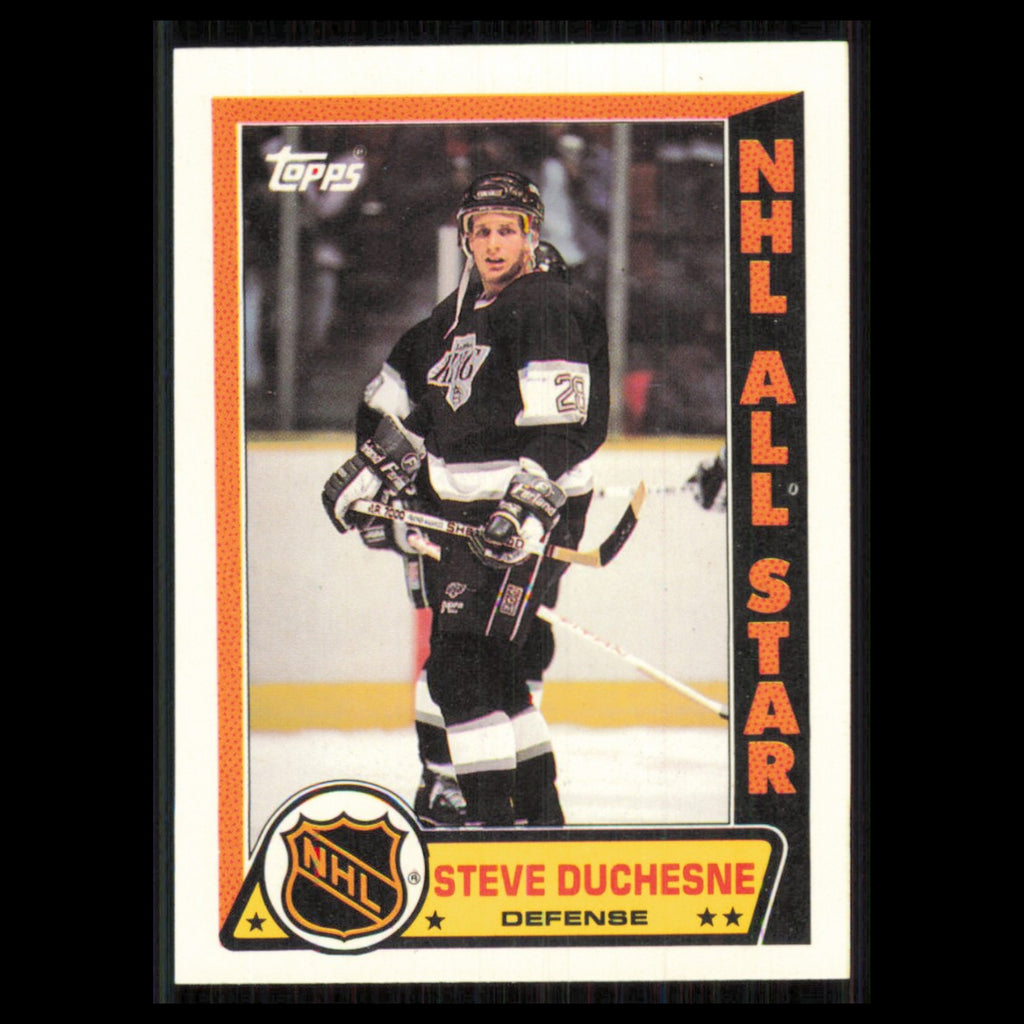 Steve Duchesne #10 1989 Topps Sticker Inserts Los Angeles Kings Hockey Card NHL