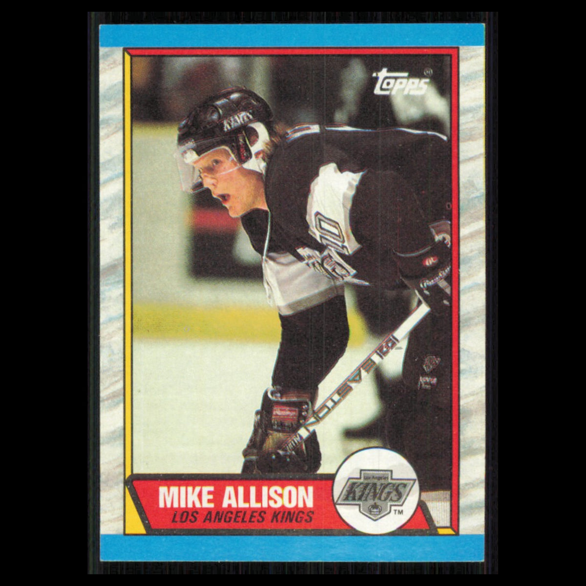 Mike Allison #141 1989 Topps Los Angeles Kings Hockey Card NHL NM