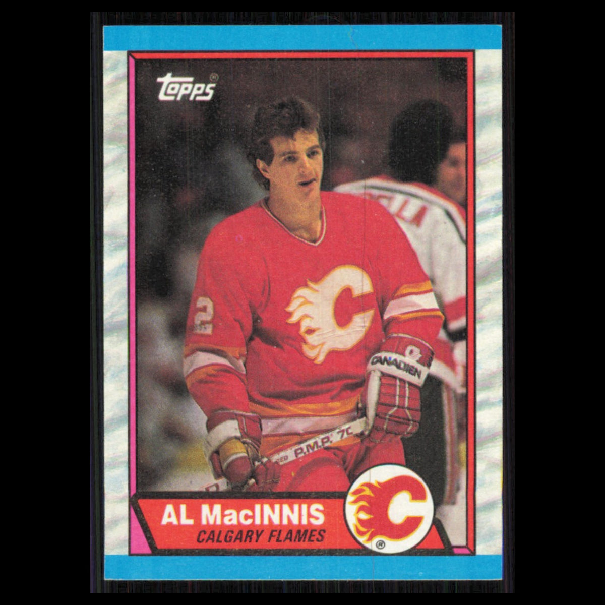 Al MacInnis #49 1989 Topps Calgary Flames Hockey Card NHL NM