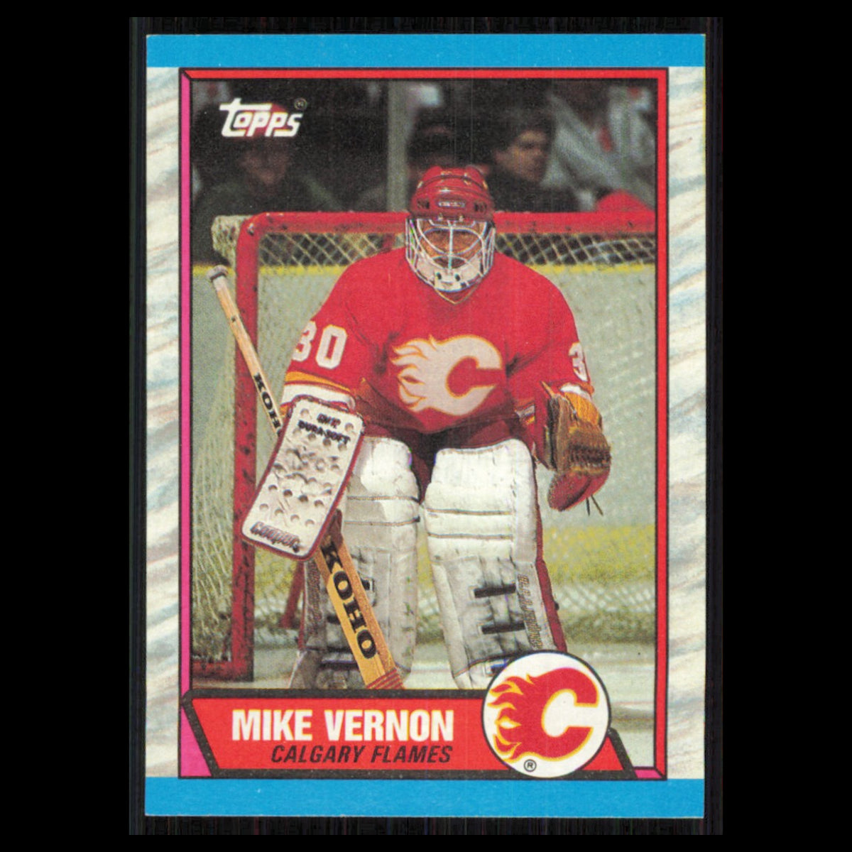 Mike Vernon #163 1989 Topps Calgary Flames Hockey Card NHL NM