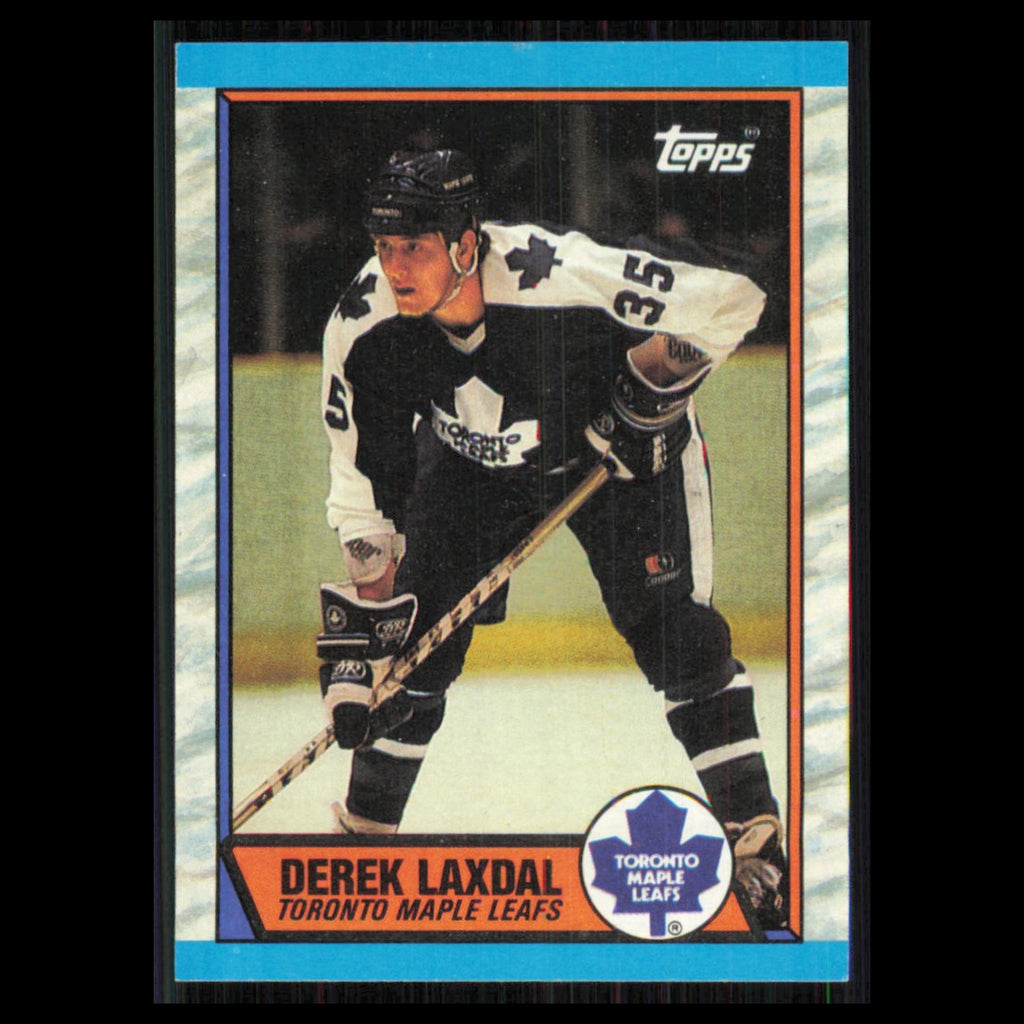 Derek Laxdal Rookie #169 1989 Topps Toronto Maple Leafs Hockey Card NHL NM
