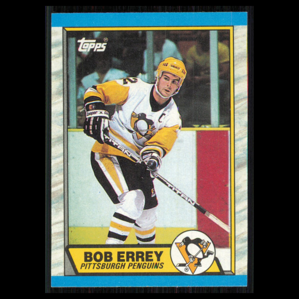 Bob Errey Rookie #50 1989 Topps Pittsburgh Penguins Hockey Card NHL NM