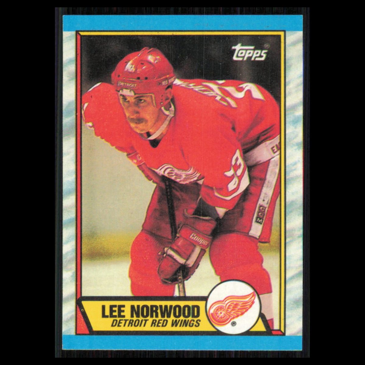 Lee Norwood #75 1989 Topps Detroit Red Wings Hockey Card NHL NM