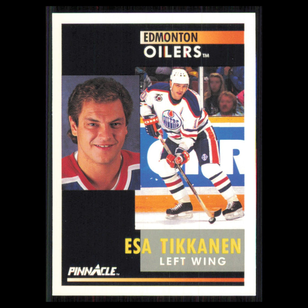 Esa Tikkanen #24 1991 Pinnacle Edmonton Oilers Hockey Card NHL NM