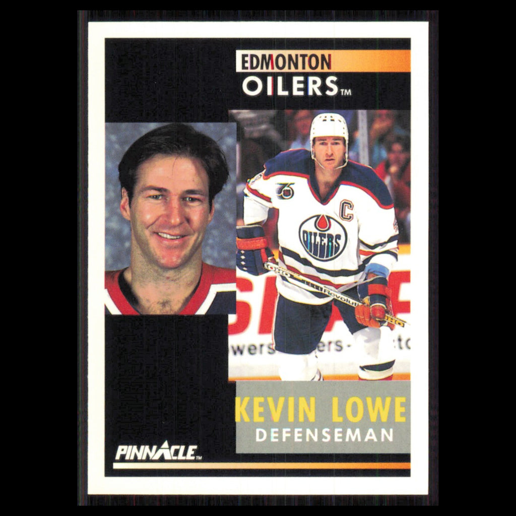 Kevin Lowe #188 1991 Pinnacle Edmonton Oilers Hockey Card NHL NM
