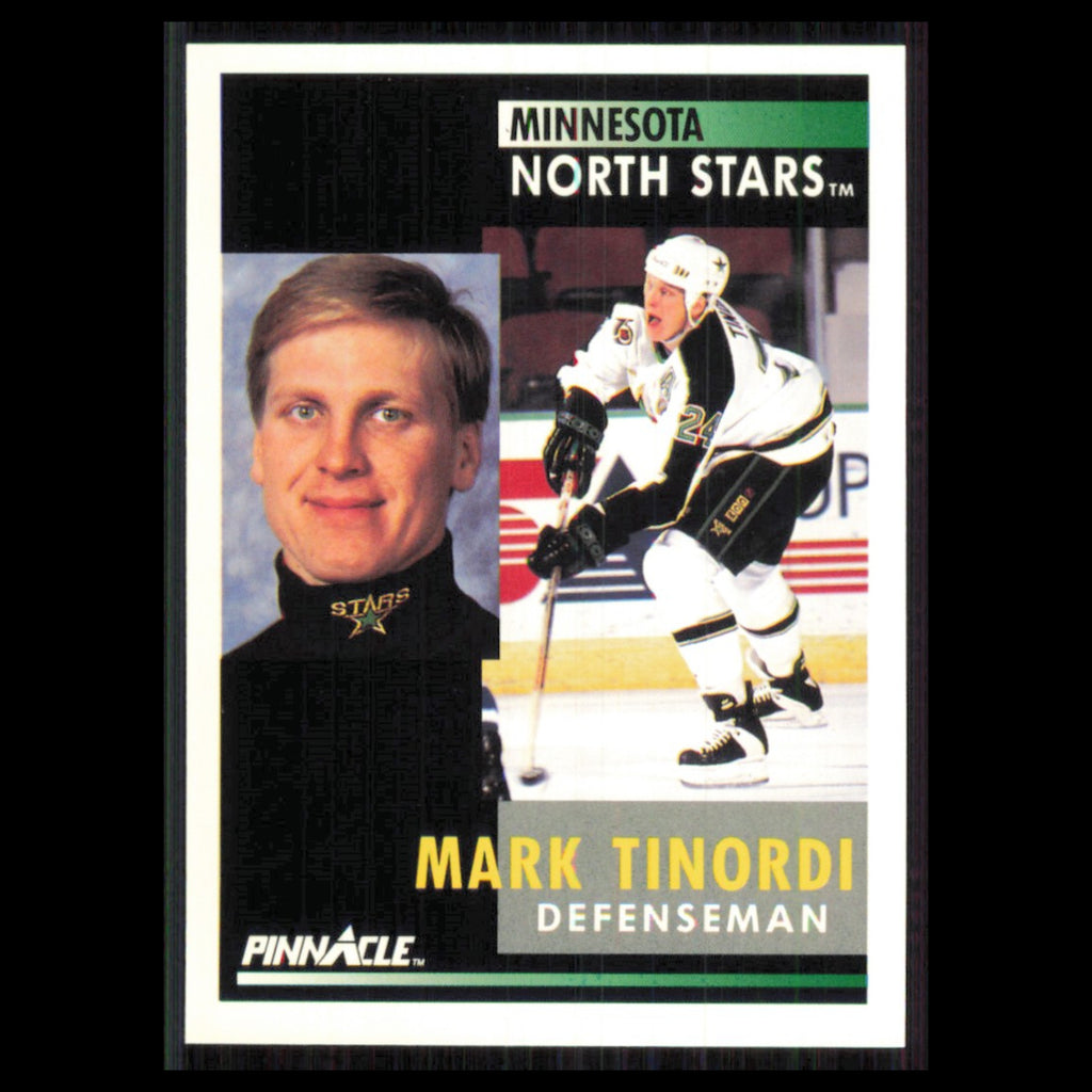 Mark Tinordi #199 1991 Pinnacle Minnesota North Stars Hockey Card NHL NM