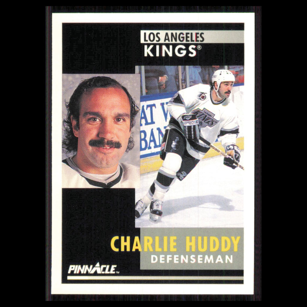 Charlie Huddy #225 1991 Pinnacle Los Angeles Kings Hockey Card NHL NM