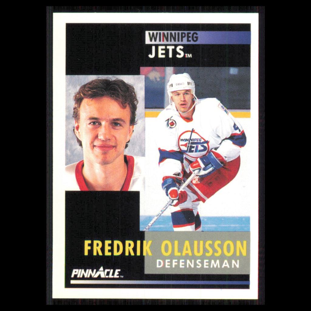Fredrik Olausson #74 1991 Pinnacle Winnipeg Jets Hockey Card NHL NM