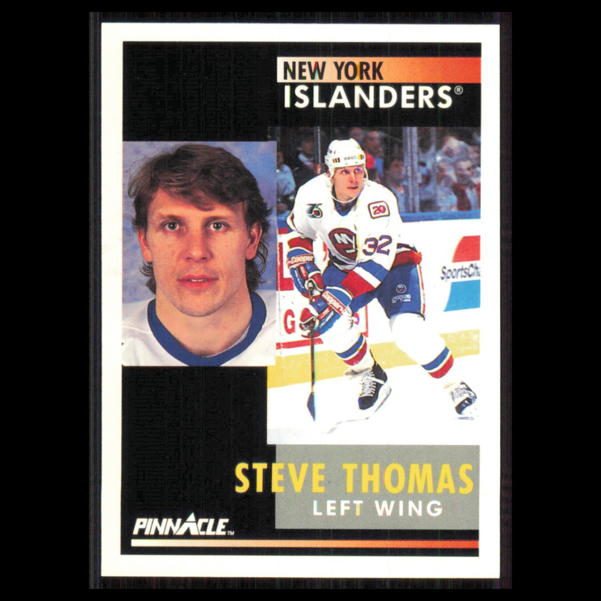Steve Thomas #116 1991 Pinnacle New York Islanders Hockey Card NHL NM