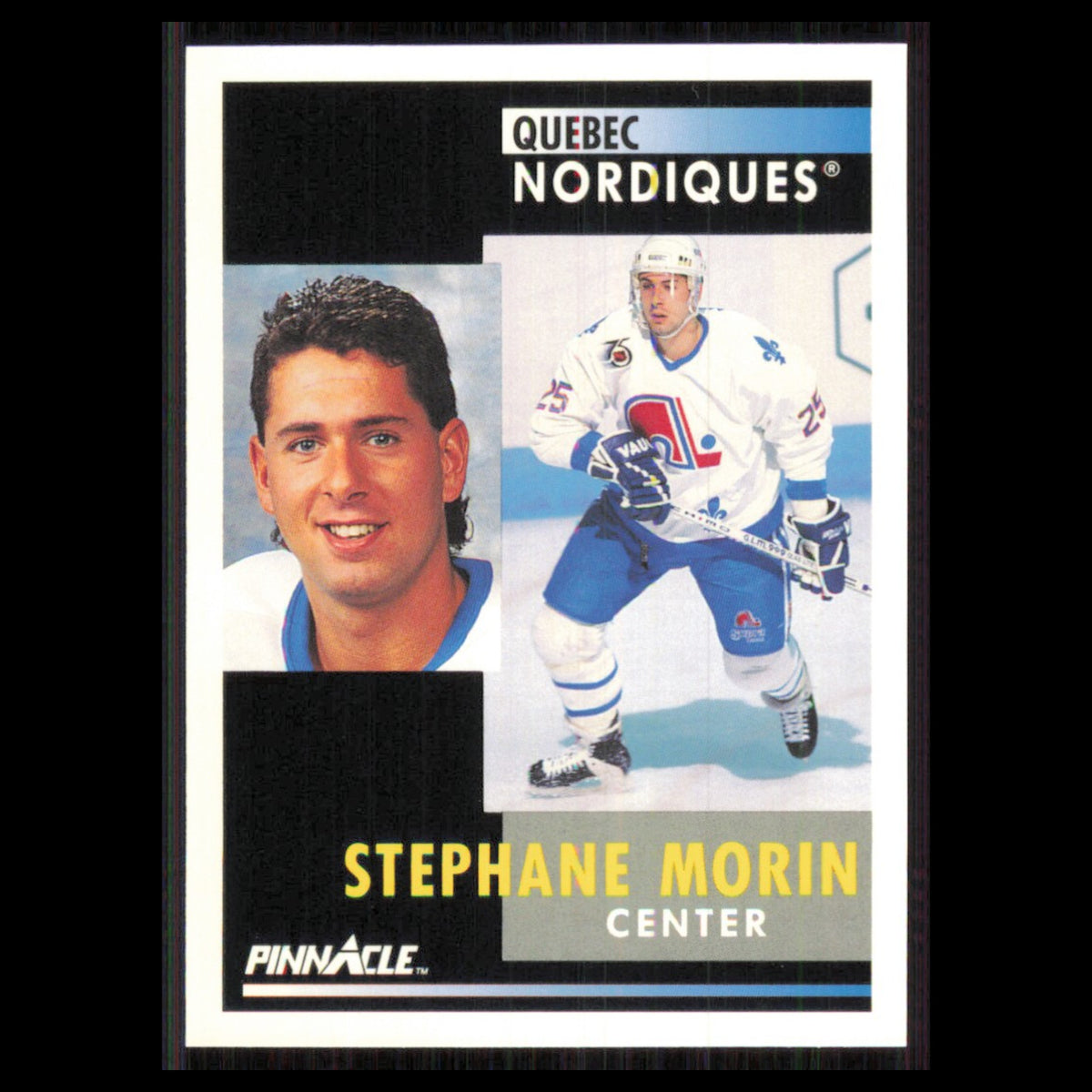 Stephane Morin #245 1991 Pinnacle Quebec Nordiques Hockey Card NHL NM