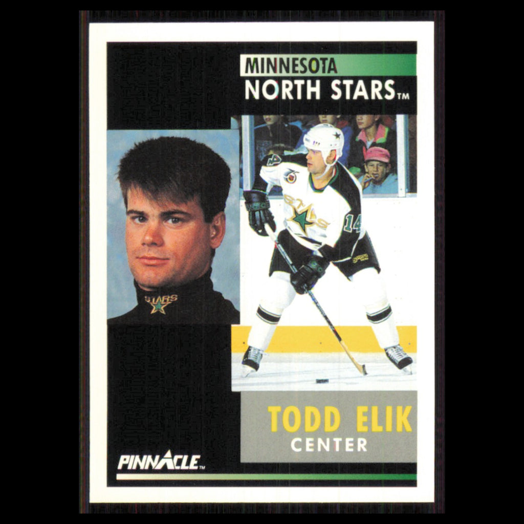Todd Elik #264 1991 Pinnacle Minnesota North Stars Hockey Card NHL NM