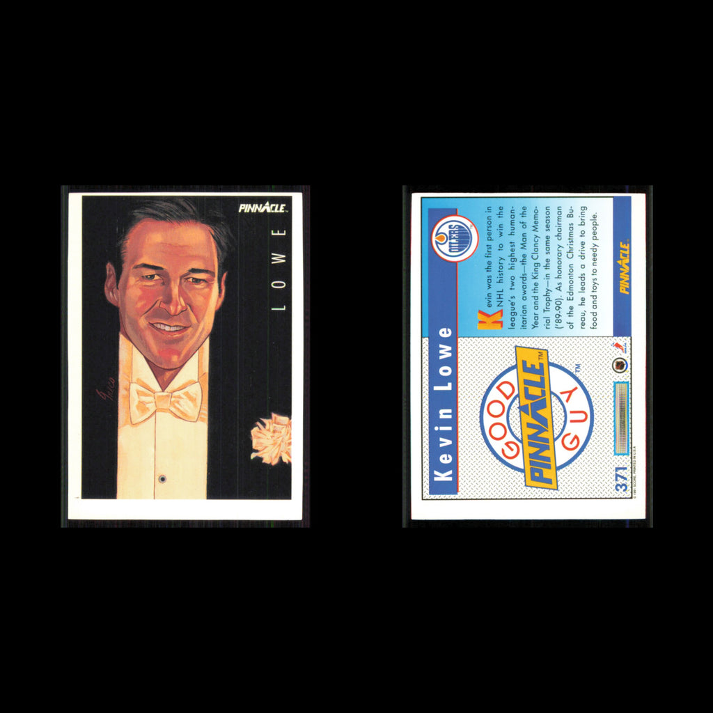 Kevin Lowe #371 1991 Pinnacle Edmonton Oilers Hockey Card NHL NM