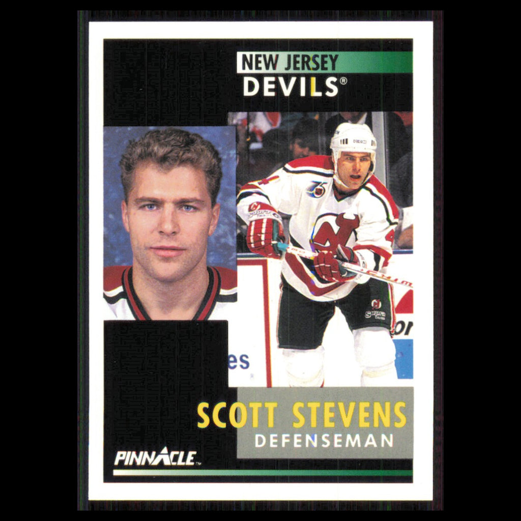 Scott Stevens #81 1991 Pinnacle New Jersey Devils Hockey Card NHL NM