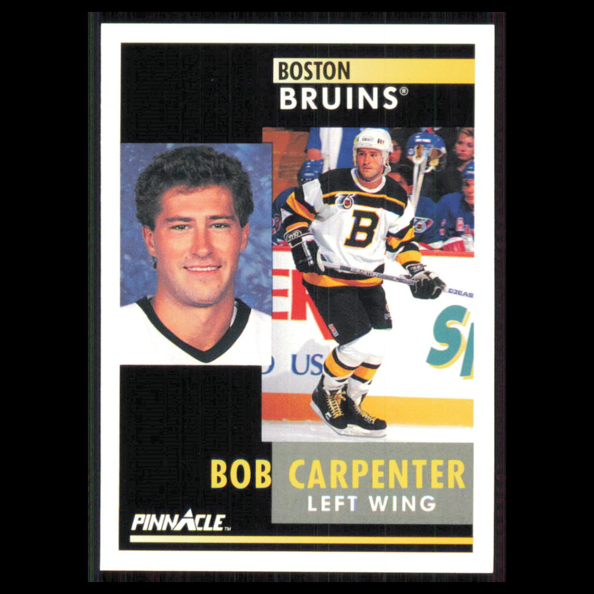 Bob Carpenter #99 1991 Pinnacle Boston Bruins Hockey Card NHL NM
