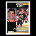 Craig Simpson #196 1991 Pinnacle Edmonton Oilers Hockey Card NHL NM